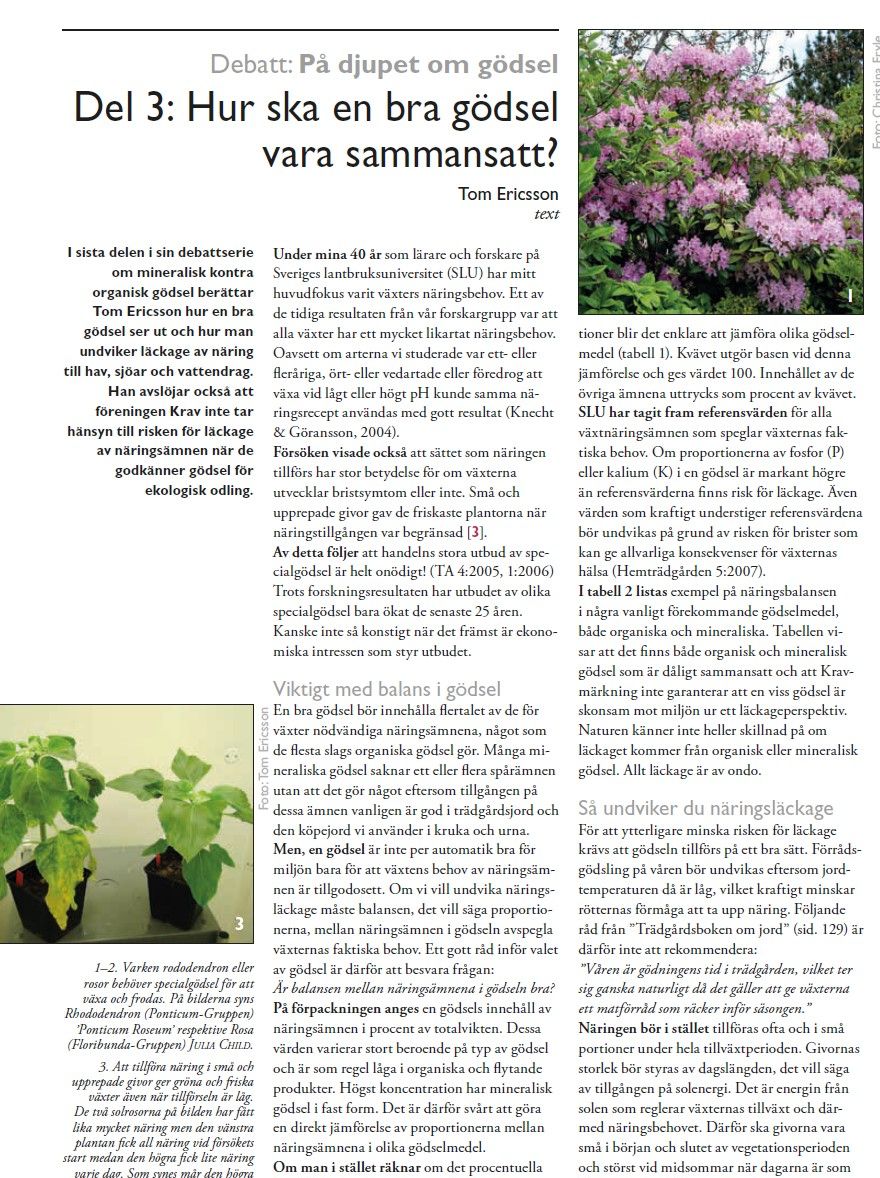 Sanningar och myter om jord och växtnäring 8